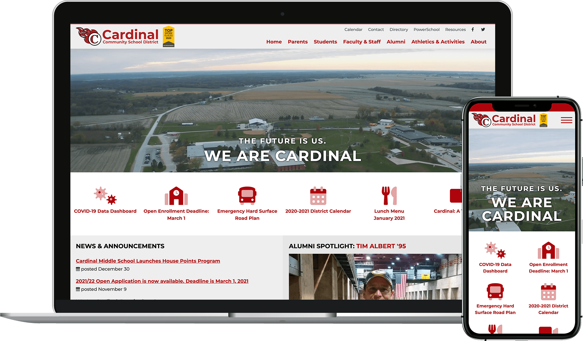Cardinal website screenshot