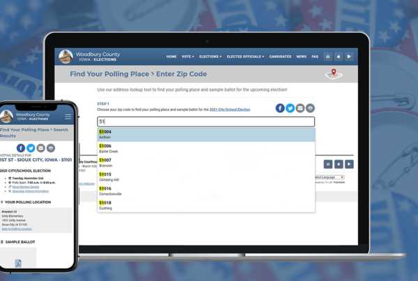 Where Do I Vote? Screenshot for Woodbury County Elections