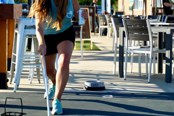 Shuffleboard game at Smash Park