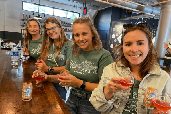 Neapolitan Labs team members try different Boulevard Brewery beers.