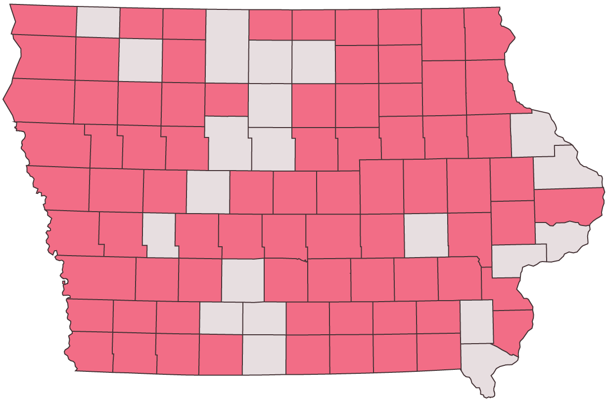 Neapolitan Labs has clients in 78 of Iowa's 99 counties.