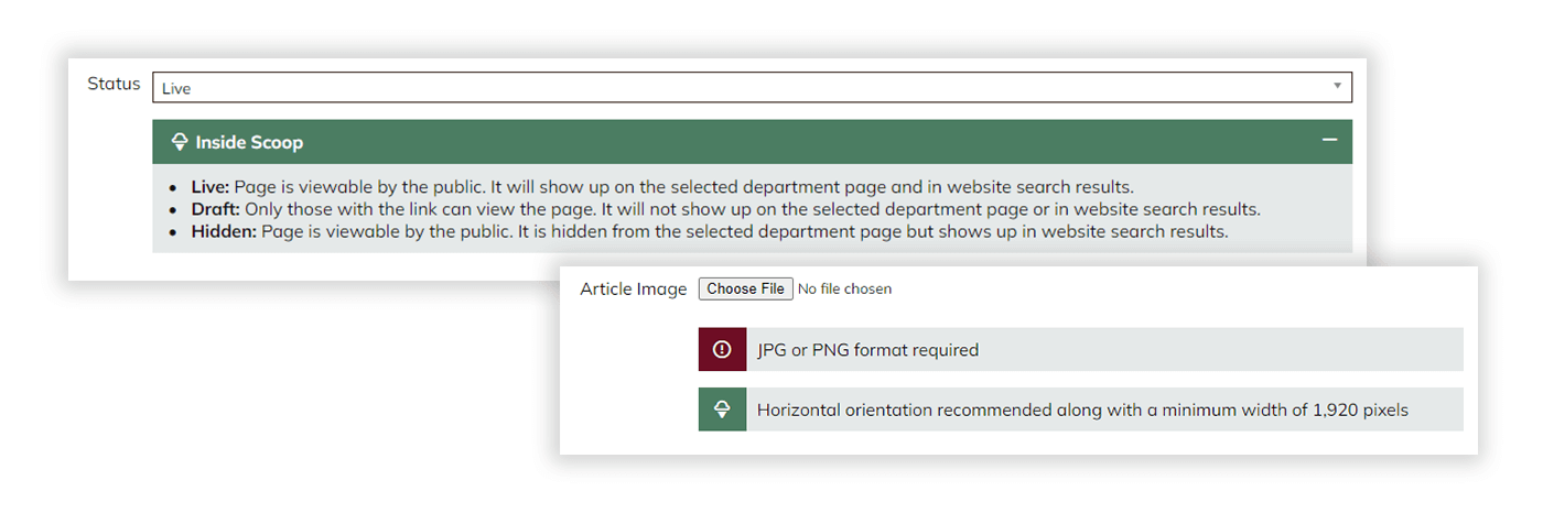 New "Inside Scoop" tips and warnings in Mint Chip Lab.