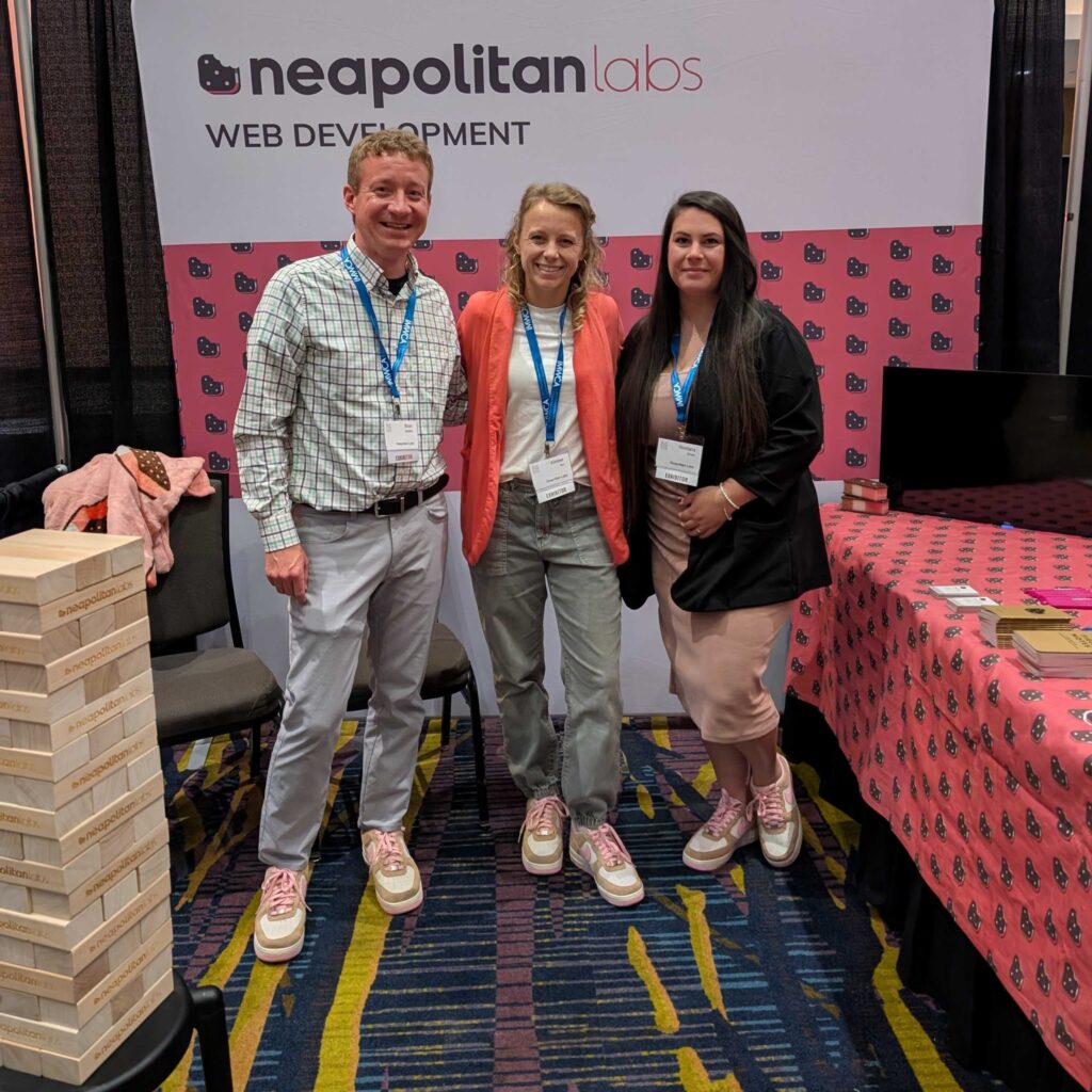 Team members Brian, Kimber, and Gordana at the Iowa League of Cities conference.