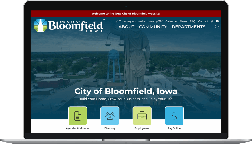 City of Bloomfield homepage.