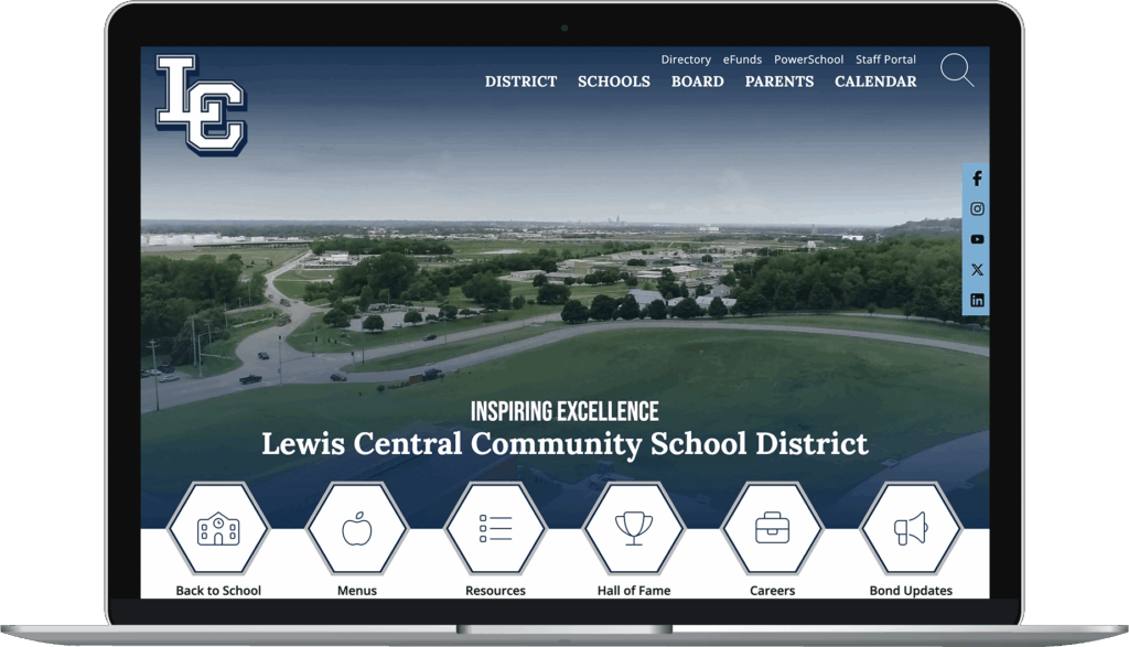 Lewis Central CSD homepage.